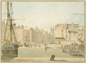 Utsikt over Prince Street, Bristol av Thomas Leeson the Elder Rowbotham
