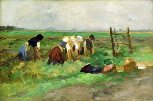 Feltarbeidere, ca. 1900 (olje på papp)