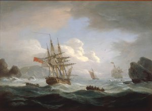 Plymouth Sound av Thomas Luny