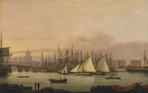 Havnen i London av Thomas Luny