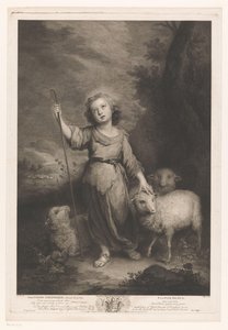 Ung gjeter med lam The Good Shepherd, Pastor Bonus (tittel på objekt) av Thomas Major