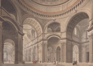 Interiør i St. Paul's Cathedral av Thomas Malton the Younger