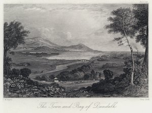 The Town and Bay of Dundalk (gravering)