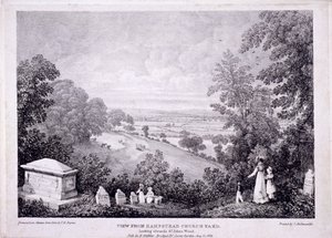Generell utsikt over Hampstead, London. 1822 av Thomas Mann Baynes