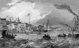 Gravesend, Kent, publisert 1831 (gravering)