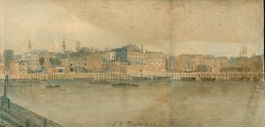 Panorama over Themsen, North Side, i 13 deler av Thomas Mann Baynes