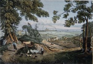 Utsikt fra Slopes of Highgate Archway av Thomas Mann Baynes