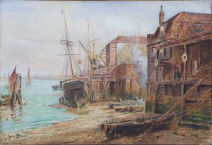 A bit of Old Greenwich, 1904 (wc på papir)