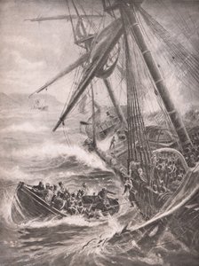Disiplin, tapet av 'Abercrombie Robinson' i Table Bay 1842, Bibbys Annual av Thomas Marie Madawaska Hemy