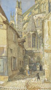 Lady Chapel and Apse of Bourges Cathedral, 1899 (wc på papir)