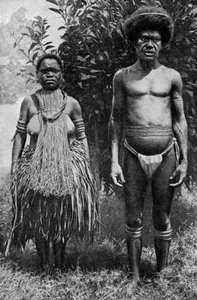 Sorg over de døde vist av hampegrimer, New Guinea, 1922 av Thomas McMahon