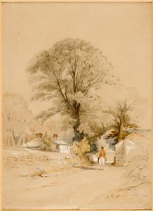 Landskapsbane med rytter (kroppsfarge) av Thomas Miles II Richardson