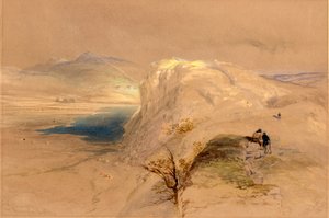 Craig Lough og Roman Wall, 1839 (blyant, gouache og wc på papir) av Thomas Miles Richardson