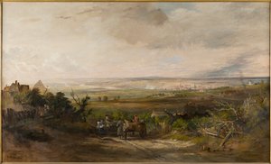 Newcastle fra Gateshead Fell, ca. 1816
