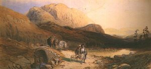 Returnerer fra bakken (akvarell) av Thomas Miles Richardson