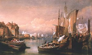 Themsen ved Greenwich av Thomas Miles Richardson