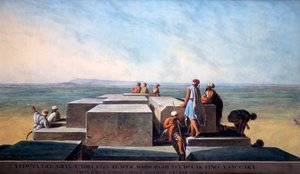Toppen av den første pyramiden i Giza, 1794 av Thomas Milton