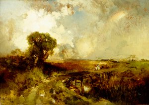 En sommerdusj, 1878 av Thomas Moran