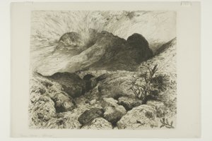 Bro i Pass of Glencoe, Skottland av Thomas Moran