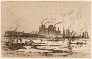 Communipaw, NJ av Thomas Moran