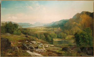 Minding the Flock, ca. 1867 av Thomas Moran