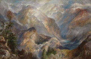 Morgen i Sierras, Nevada, 1910 av Thomas Moran