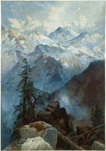 Toppmøtet av Sierras av Thomas Moran