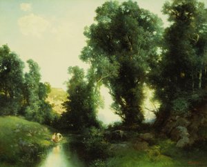 The Bathing Hole, Cuernavaca, Mexico, 1913 av Thomas Moran