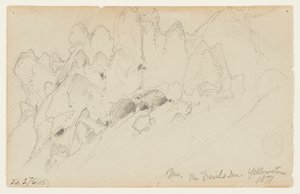 Djevelens hule, Yellowstone av Thomas Moran