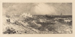 Det mye rungende havet av Thomas Moran