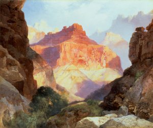 Under den røde muren, Grand Canyon of Arizona, 1917 av Thomas Moran