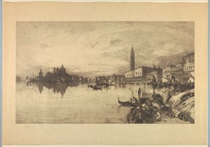 Utsikt over Venezia fra Canal Grande av Thomas Moran
