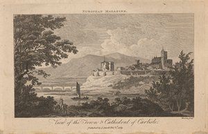 Utsikt over byen og katedralen i Carlisle av Thomas Morris
