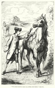 Illustrasjon for Gulliver's Travels av Jonathan Swift (gravering) av Thomas Morten