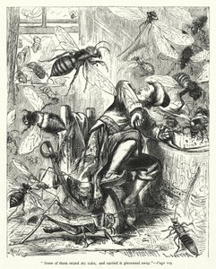 Illustrasjon for Gulliver's Travels av Jonathan Swift (gravering) av Thomas Morten