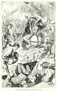 Illustrasjon for Gullivers reiser av Jonathan Swift (gravering) av Thomas Morten