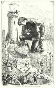 Illustrasjon for Gullivers reiser av Jonathan Swift (gravering)