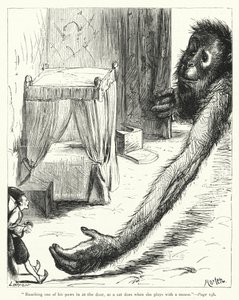 Illustrasjon for Gullivers reiser av Jonathan Swift (gravering)