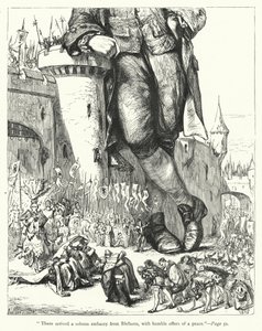 Illustrasjon for Gullivers reiser av Jonathan Swift (gravering)