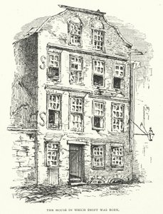 Illustrasjon for livet til Jonathan Swift (gravering) av Thomas Morten