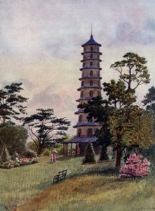 Kew Gardens: The Pagoda (farge litho)
