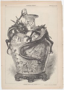 Et diplomatisk (kinesisk) design presentert for U.S.A. av Thomas Nast