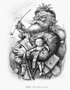 Merry Old Santa Claus, gravert av kunstneren