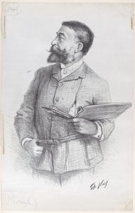 Portrett av kunstneren av Thomas Nast