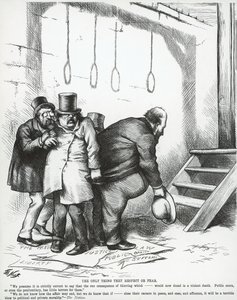 The Only thing they Respect of Fear, fra 'Harper's Weekly', 21. oktober 1871 (gravering) William M.'Boss' Tweed klemmer figuren til Samuel J. Tilden, fra 'Harper's Weekly' av Thomas Nast