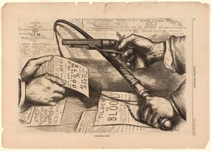 Tilden eller blodkompromiss - Virkelig! av Thomas Nast