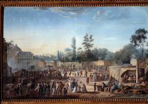 Utsikt over Tuileriene Place de la Revolution (1789-1799) Utsikt over Tuileriene og det nåværende Place de la Concorde. Maleri av Thomas Naudet (1778-1810) av Thomas Naudet