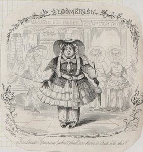 Viktoriansk damemote: bloomers (gravering)