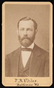 Portrett av Philip Reese Uhler 1835-1913, ca 1860-tallet. av Thomas P Varley