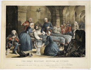 The Great Military Hospital i Scutari, trykt av Stannard und Dixon, 24. februar 1855